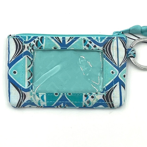 NWT Vera Bradley Go Fish Blue Zip ID Case - Picture 1 of 10